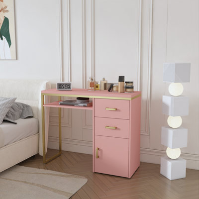 Mercer41 Computer Desk Pink & Reviews | Wayfair
